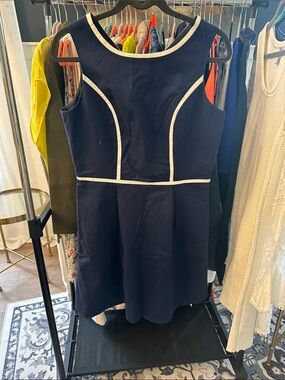 Tommy Hilfiger Navy Dress with White Trim Accent